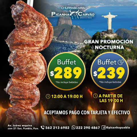 Menú Picanha y Carvão